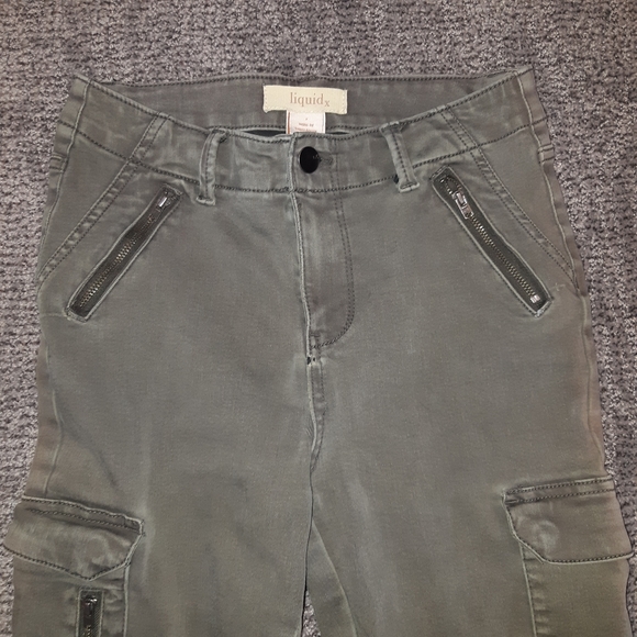 Liquid X Dark Green Jean's Size 7 - Picture 3 of 6